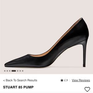 Stuart Weitzman 85 Pump in Black Leather